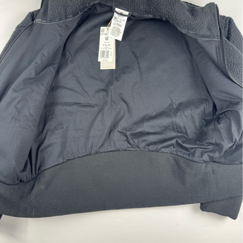 Adidas Men's Charcoal Performance Fleece Jacket - Picture 4 of 10